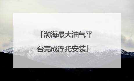 渤海最大油气平台完成浮托安装