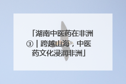 湖南中医药在非洲③｜跨越山海，中医药文化浸润非洲