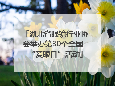 湖北省眼镜行业协会举办第30个全国“爱眼日”活动