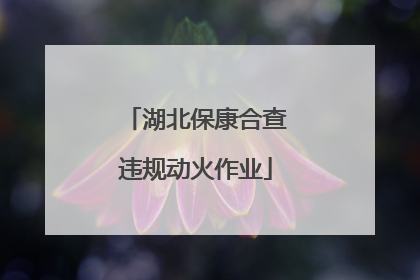 湖北保康合查违规动火作业