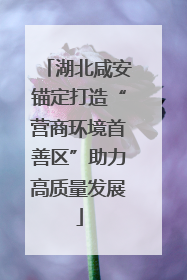 湖北咸安锚定打造“营商环境首善区”助力高质量发展