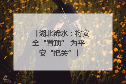 湖北浠水：将安全“置顶” 为平安“把关”