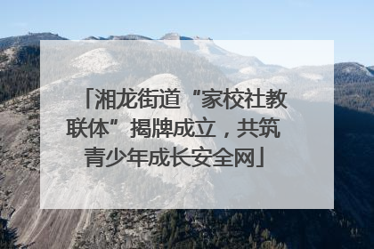 湘龙街道“家校社教联体”揭牌成立，共筑青少年成长安全网