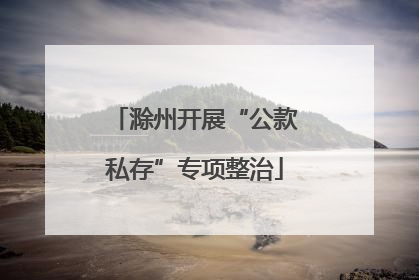 滁州开展“公款私存”专项整治