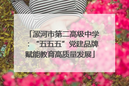 漯河市第二高级中学：“五五五”党建品牌赋能教育高质量发展