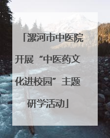 漯河市中医院开展“中医药文化进校园”主题研学活动