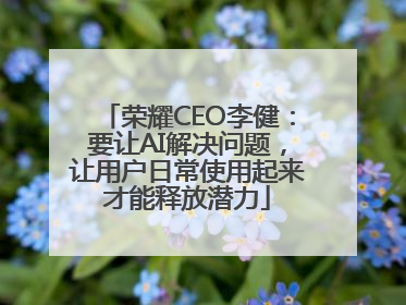 荣耀CEO李健：要让AI解决问题，让用户日常使用起来才能释放潜力