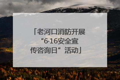 老河口消防开展“6·16安全宣传咨询日”活动