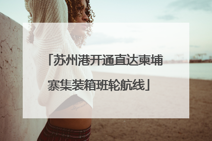 苏州港开通直达柬埔寨集装箱班轮航线