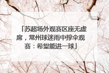 苏超场外观赛区座无虚席，常州球迷雨中撑伞观赛：希望能进一球