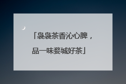 袅袅茶香沁心脾，品一味婺城好茶