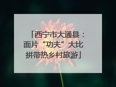 西宁市大通县：面片“功夫”大比拼带热乡村旅游