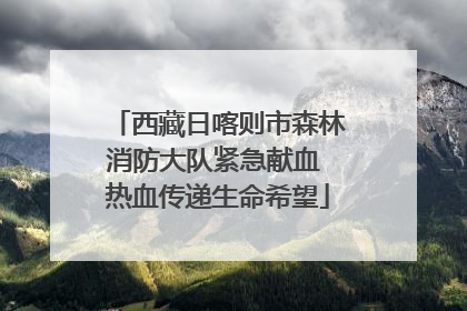 西藏日喀则市森林消防大队紧急献血 热血传递生命希望