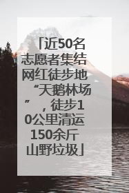 近50名志愿者集结网红徒步地“天鹅林场”，徒步10公里清运150余斤山野垃圾
