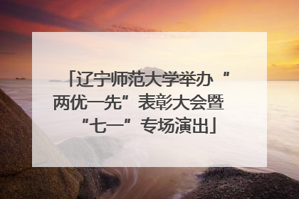 辽宁师范大学举办“两优一先”表彰大会暨“七一”专场演出