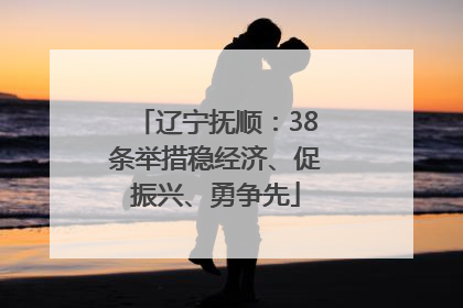 辽宁抚顺：38条举措稳经济、促振兴、勇争先