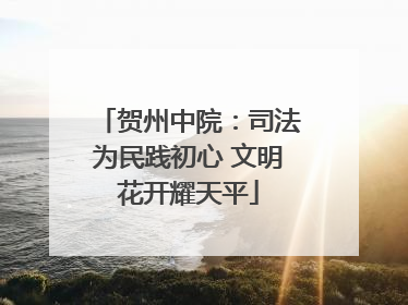 贺州中院：司法为民践初心 文明花开耀天平