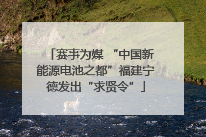 赛事为媒 “中国新能源电池之都”福建宁德发出“求贤令”