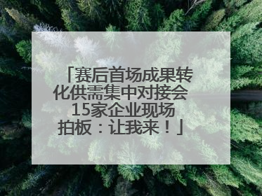 赛后首场成果转化供需集中对接会 15家企业现场拍板：让我来！