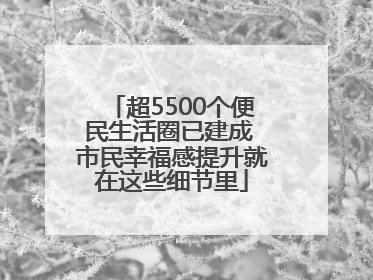 超5500个便民生活圈已建成 市民幸福感提升就在这些细节里