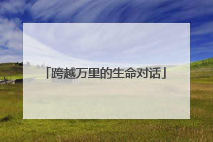 跨越万里的生命对话