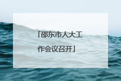 邵东市人大工作会议召开