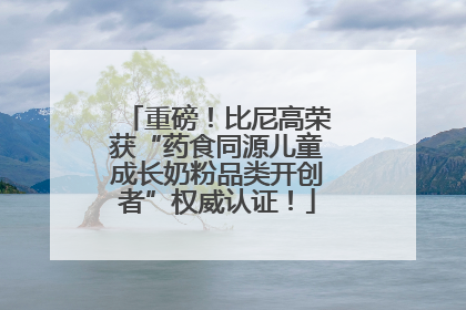 重磅！比尼高荣获“药食同源儿童成长奶粉品类开创者”权威认证！