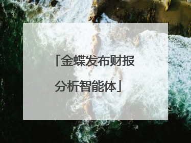 金蝶发布财报分析智能体