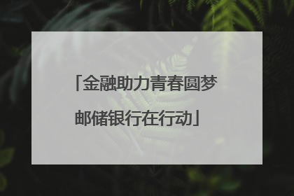 金融助力青春圆梦邮储银行在行动