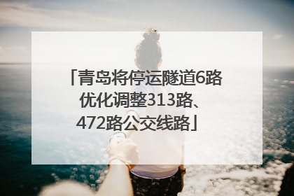 青岛将停运隧道6路 优化调整313路、472路公交线路