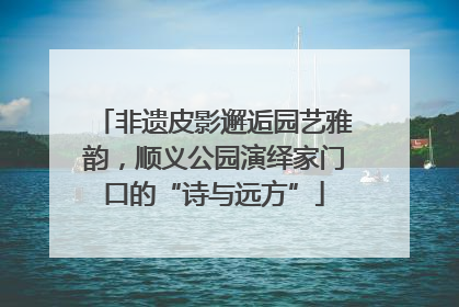 非遗皮影邂逅园艺雅韵，顺义公园演绎家门口的“诗与远方”