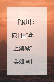 银川：夏日“塞上湖城”美如画