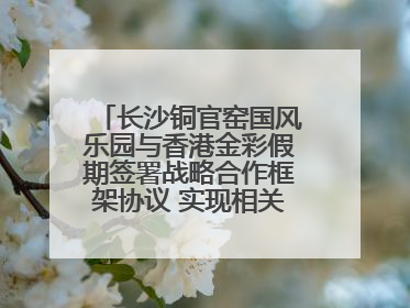长沙铜官窑国风乐园与香港金彩假期签署战略合作框架协议 实现相关入境游业务增收超亿元