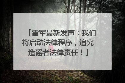 雷军最新发声：我们将启动法律程序，追究造谣者法律责任！