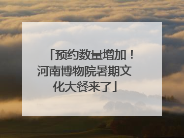 预约数量增加！河南博物院暑期文化大餐来了