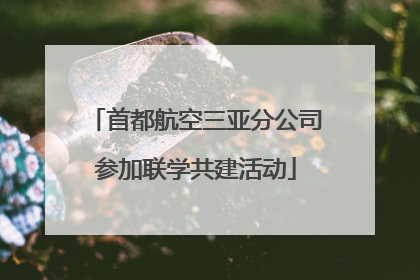 首都航空三亚分公司参加联学共建活动