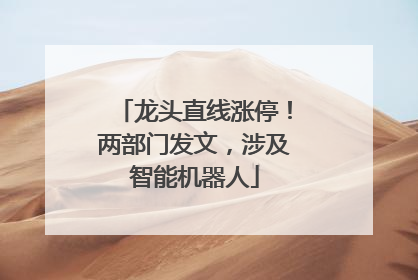 龙头直线涨停！两部门发文，涉及智能机器人