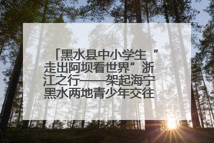 黑水县中小学生“走出阿坝看世界”浙江之行——架起海宁黑水两地青少年交往交流交融新桥梁