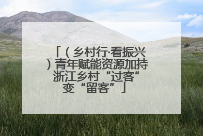 （乡村行·看振兴）青年赋能资源加持 浙江乡村“过客”变“留客”