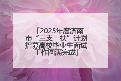 2025年度济南市“三支一扶”计划招募高校毕业生面试工作圆满完成