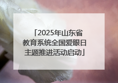 2025年山东省教育系统全国爱眼日主题推进活动启动