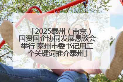 2025泰州（南京）国资国企协同发展恳谈会举行 泰州市委书记用三个关键词推介泰州