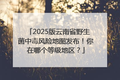 2025版云南省野生菌中毒风险地图发布！你在哪个等级地区？