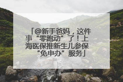 @新手爸妈，这件事“零跑动”了！上海医保推新生儿参保“免申办”服务