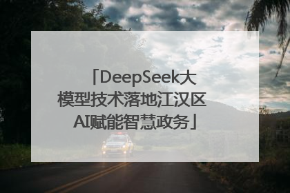 DeepSeek大模型技术落地江汉区 AI赋能智慧政务