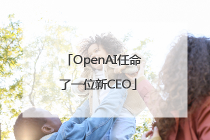 OpenAI任命了一位新CEO